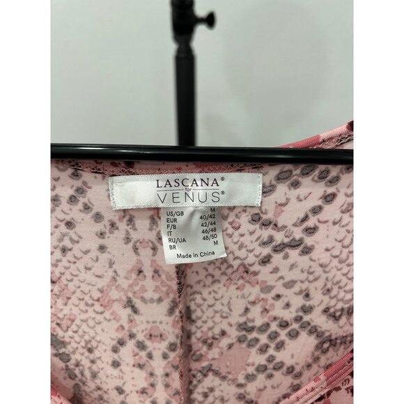 Lascana Venus Pink Snake Print Cold Shoulder Tunic Top Size M - Picture 5 of 9